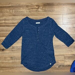 Abercrombie & Fitch Navy Henley Shirt